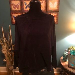 Black velour oversized sweatshirt